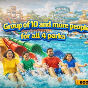 Mojoland - Group of 10 People | Book all Parks ( Water Park | Amusement Park | Adventure Park | Snow Park) @ ₹9000