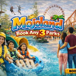 Mojoland : Book Any 3 Parks ( Water Park | Amusement Park | Adventure Park | Snow Park) Adult @ ₹1200 , Child @ ₹1100